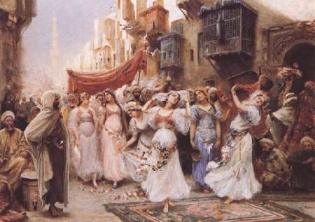 Gaston Saintpierre Chetahate (les danseuses) fete des femmes dans un mariage arabe a Tlemcen (province d'Oran) (mk32) oil painting image